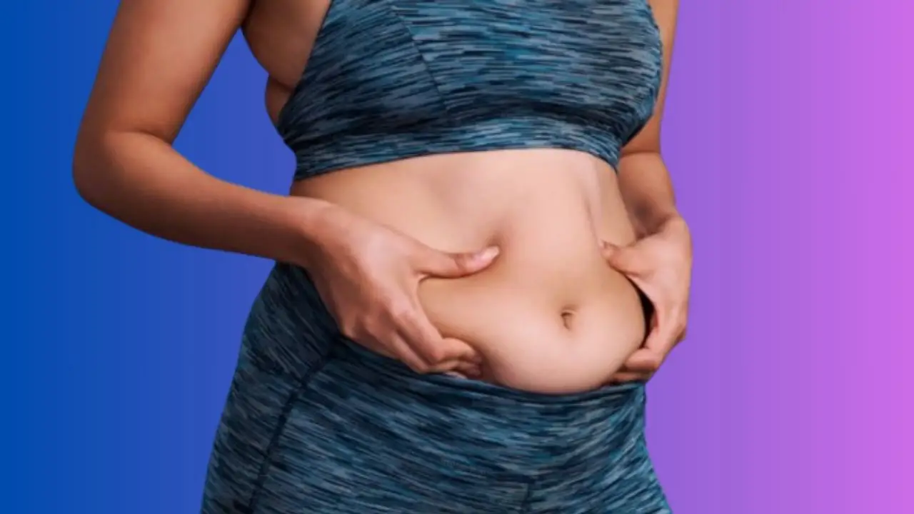 women with her belly fat