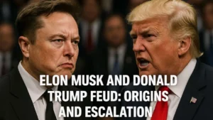 Elon Musk and donald trump feud origin and esclation-lets read news